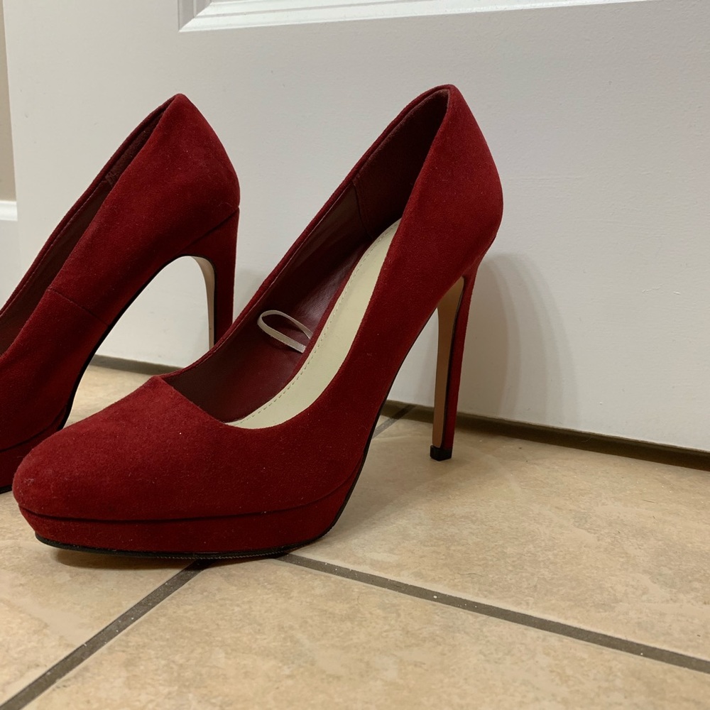 Forever 21 Red Platform Pumps